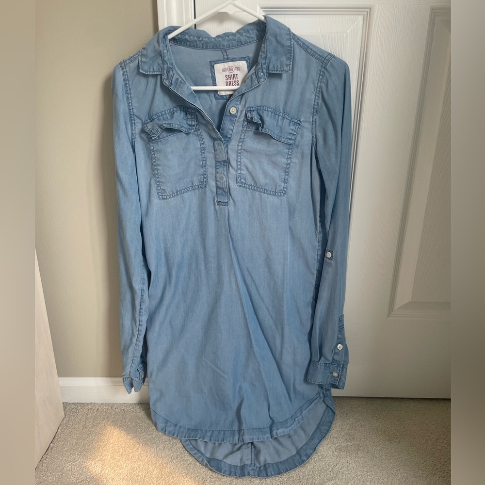 SO Chambray Shirt Dress